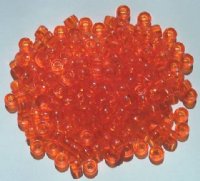 200 4x6mm Transparent Orange Acrylic Crow Beads